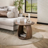 Side Table Nore Solid Acacia Brown 60x60x46 cm 