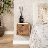 Floating Nightstand Acacia Wood Nova with 1 Drawer - 30x25x29 cm 