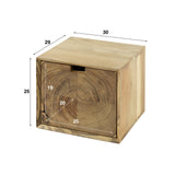 Floating Nightstand Acacia Wood Nova with 1 Drawer - 30x25x29 cm 