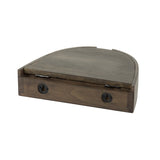 Floating Half-Round Nightstands Set of 2 – Acacia 