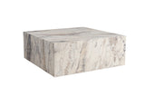 Modern Coffee Table Square 90x90 cm Marble Look Prasmi 