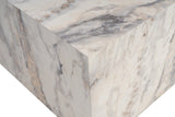 Modern Coffee Table Square 90x90 cm Marble Look Prasmi 