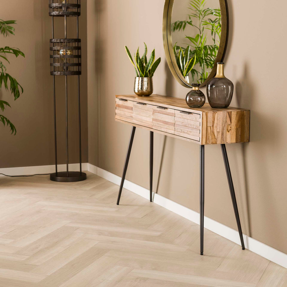 Bosco Coffee Table Solid Teak Weathered 120x30x76 cm 