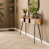 Bosco Coffee Table Solid Teak Weathered 120x30x76 cm 