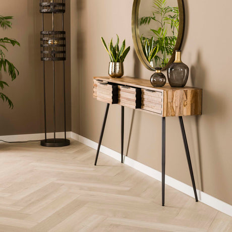 Bosco Coffee Table Solid Teak Weathered 120x30x76 cm 