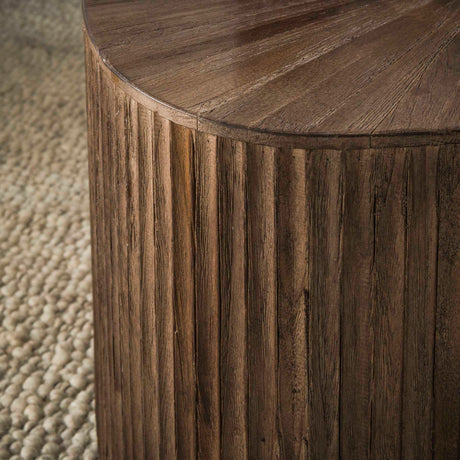 Myla Square Coffee Table Set of 2 Teak Wood Brown 