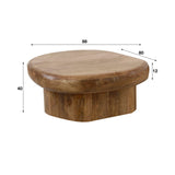 Organic coffee table Kacie Mango Wood sand color