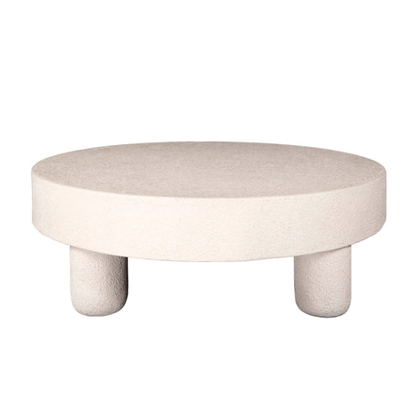 Coffee table Sinan Ø60 cm Marble composite White