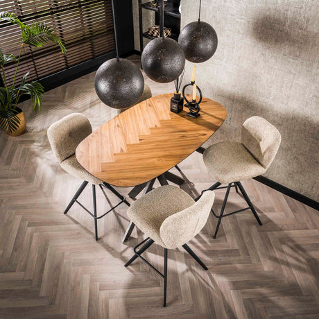 Armeta Coffee Table organic 140 cm Teak veneer 