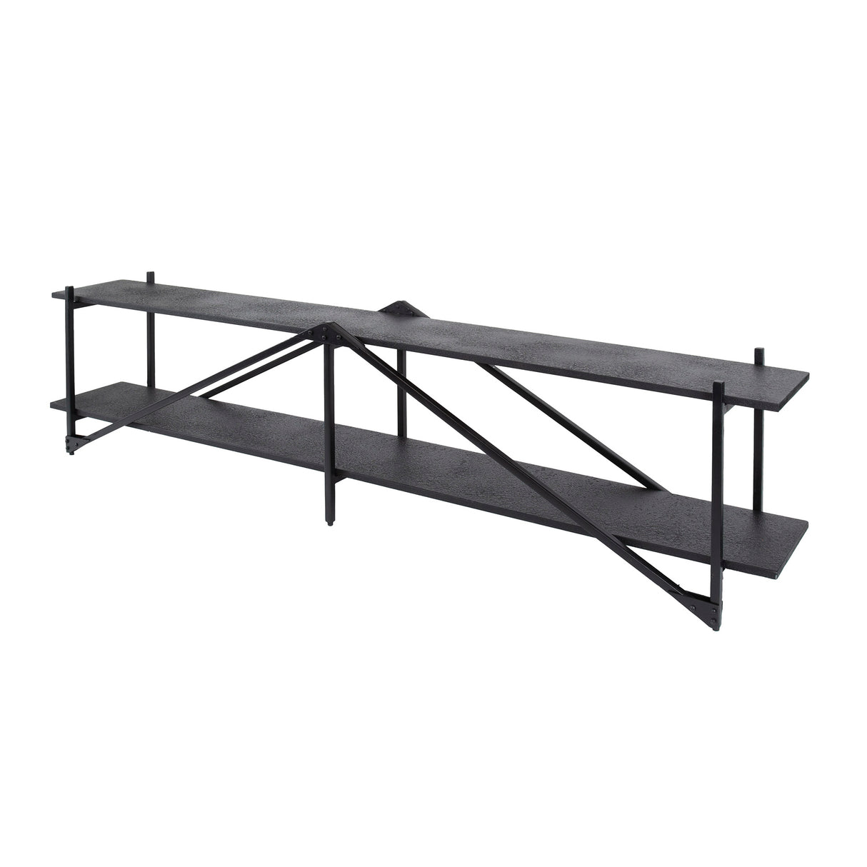 TV Meubels - TV Meubel Loek Grijs Metaal 220 cm - Dimehouse