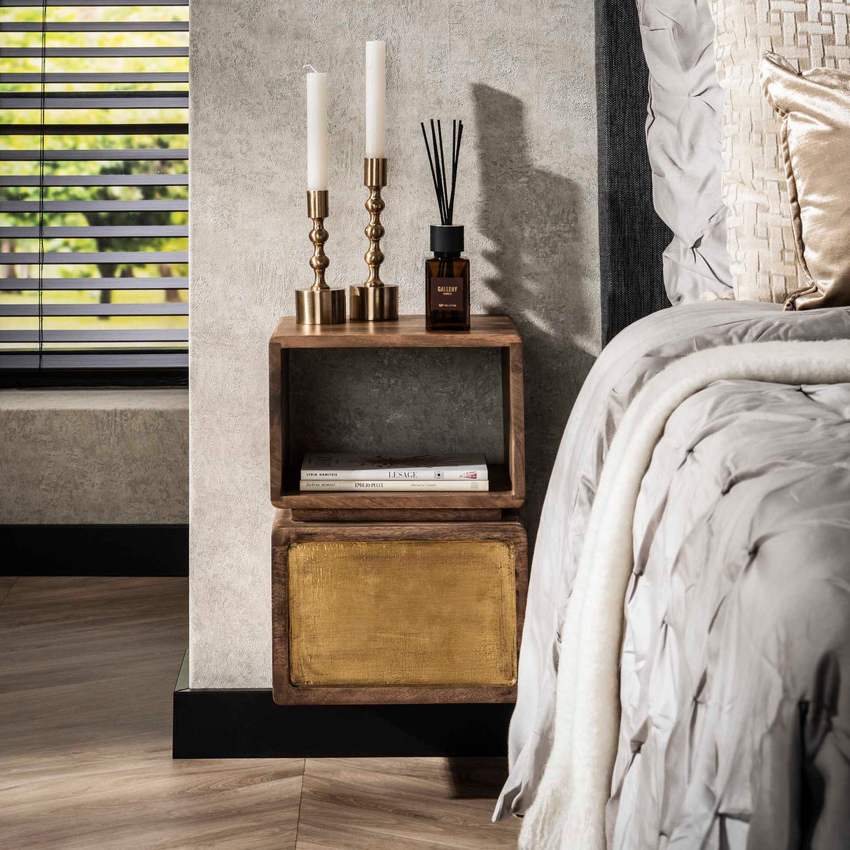 Solano Nightstand 1 drawer Solid mango sand 