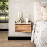 Orto Wall-Mounted Nightstand 1 Drawer Mango wood Ceramic 