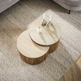 Vento Hemisphere Coffee Table Set Ø60 Solid Mango Sand 