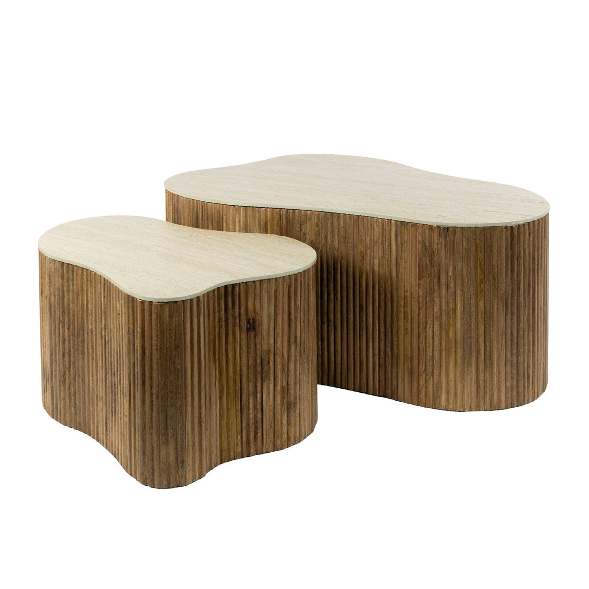 Mango Duo Coffee Table Set Solid Sand 
