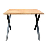 Bartafels - Industriële Bartafel Kevin 140 cm Kruispoot - Dimehouse