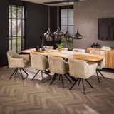 Extendable dining table Mack Danish Oval Acacia Wood 175-275x90 cm