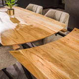 Extendable dining table Mack Danish Oval Acacia Wood 175-275x90 cm