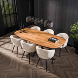 Eettafels - Deens Ovaal Eettafel Tavon Acaciahout 180x95 cm - Dimehouse