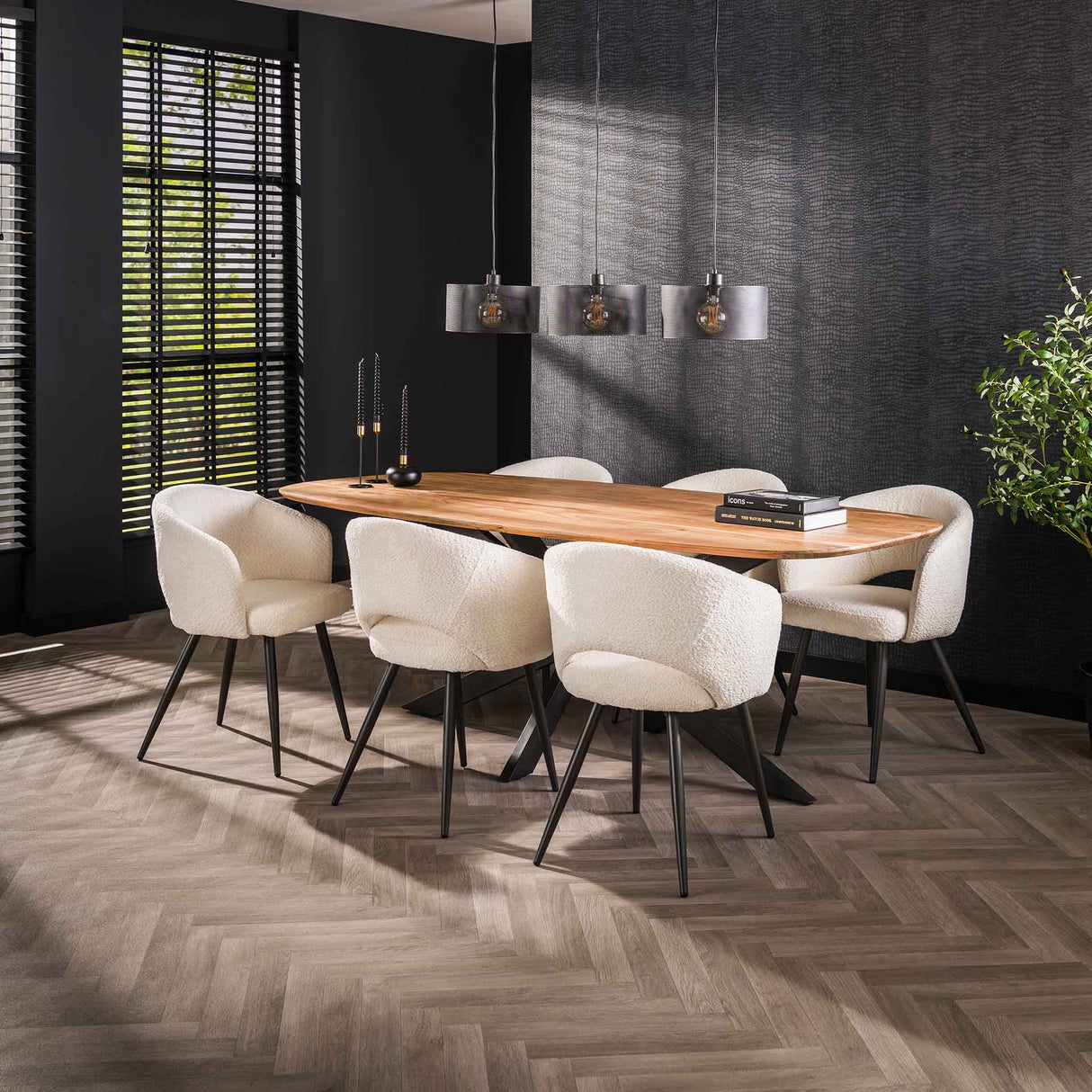 Eettafels - Deens Ovale Eettafel Tavon Acaciahout 215x105 cm - Dimehouse