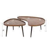 Coffee table set Kira – Organic Acacia Wood Brown (Set of 2) 