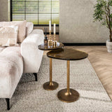 Side table Nola in Antique Gold - 60 cm high 