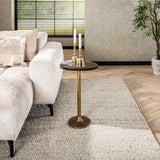 Side table Nola in Antique Gold - 60 cm high 