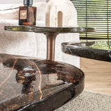 Side Table Copper Glow M – Antique Copper, 50x42x55 cm 