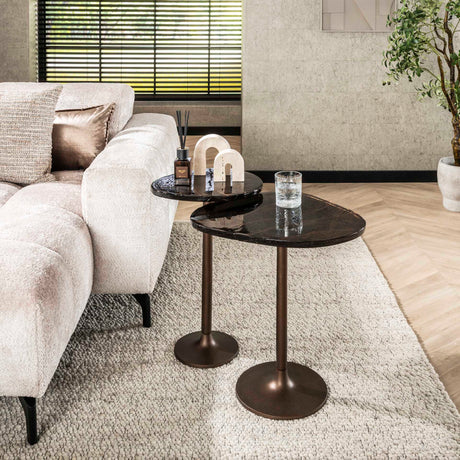 Side Table Copper Glow M – Antique Copper, 50x42x55 cm 