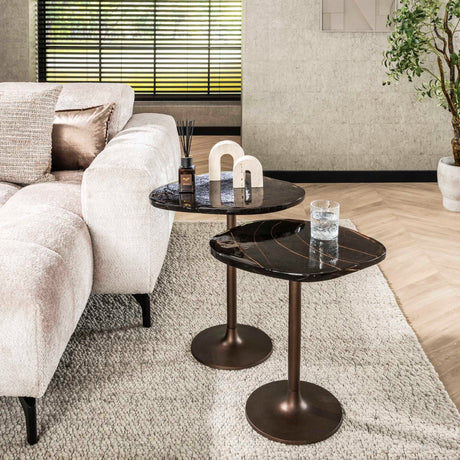 Side table Aris S – Antique Copper 53x42x50 cm 