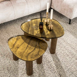 Coffee Table Luna Antique Gold 62x45x40 cm 