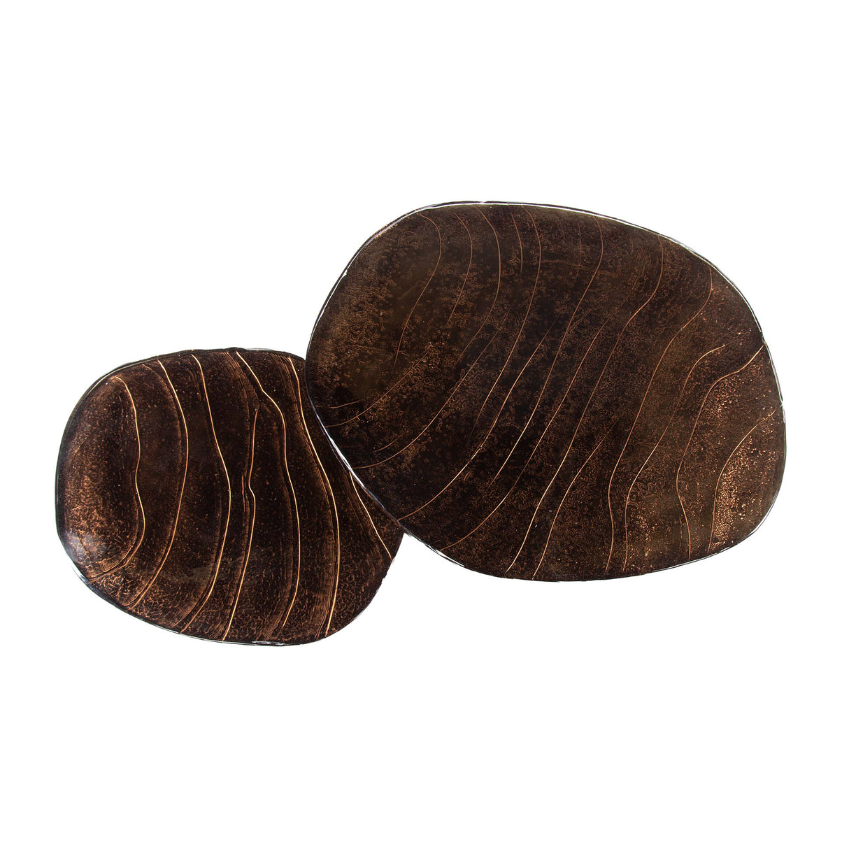 Coffee table set Aurora antique copper - set of 2 