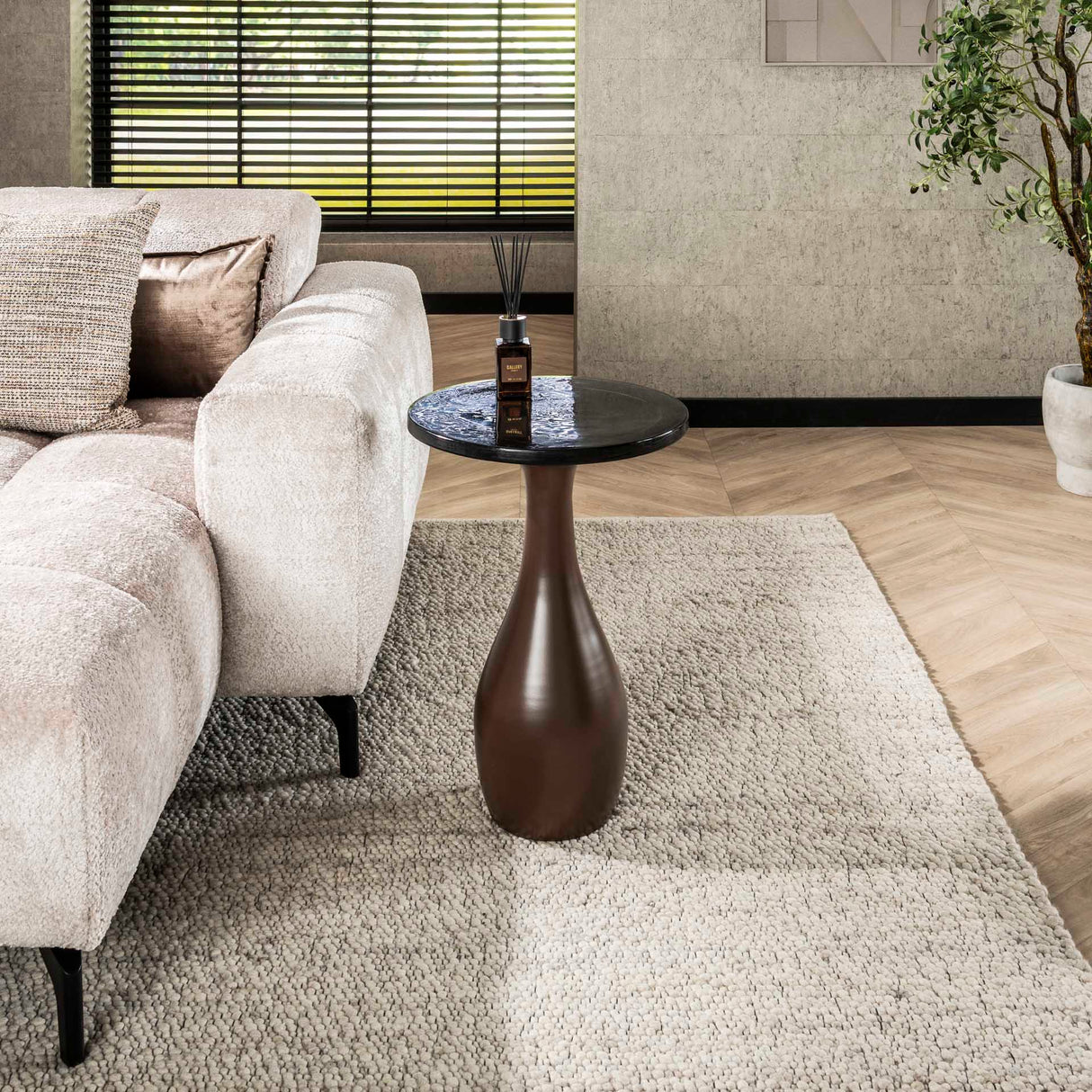 Side Table Nova Antique Copper Drop 60 cm 