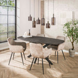 Dining Table Jax Danish Oval 180 cm - Grey Metallic 