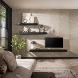 Wall shelf 100 cm Metallic Grey Aeris 