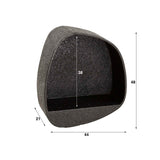 Wall shelf Wide Metallic Gray 44x21 cm Aeris 