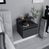 Bedside table Alice Anthracite Melamine 39.8x35x35 cm