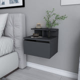 Bedside table Alice Anthracite Melamine 39.8x35x35 cm