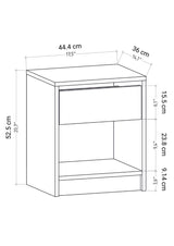 Sheridan nachtkastje in eikenlook 44,6 cm Melamine afgewerkt meubelpaneel