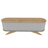 TV Meubels - TV Meubel Stor Saffier Wit Melamine 180x60x43 cm - Dimehouse