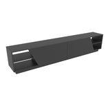 TV Meubels - TV Meubel Rhodes Antraciet Melamine 240x47,4x37,1 cm - Dimehouse