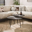 Coffee tables - Coffee table set Juno Dark Bronze Metal Set of 2 - Dimehouse