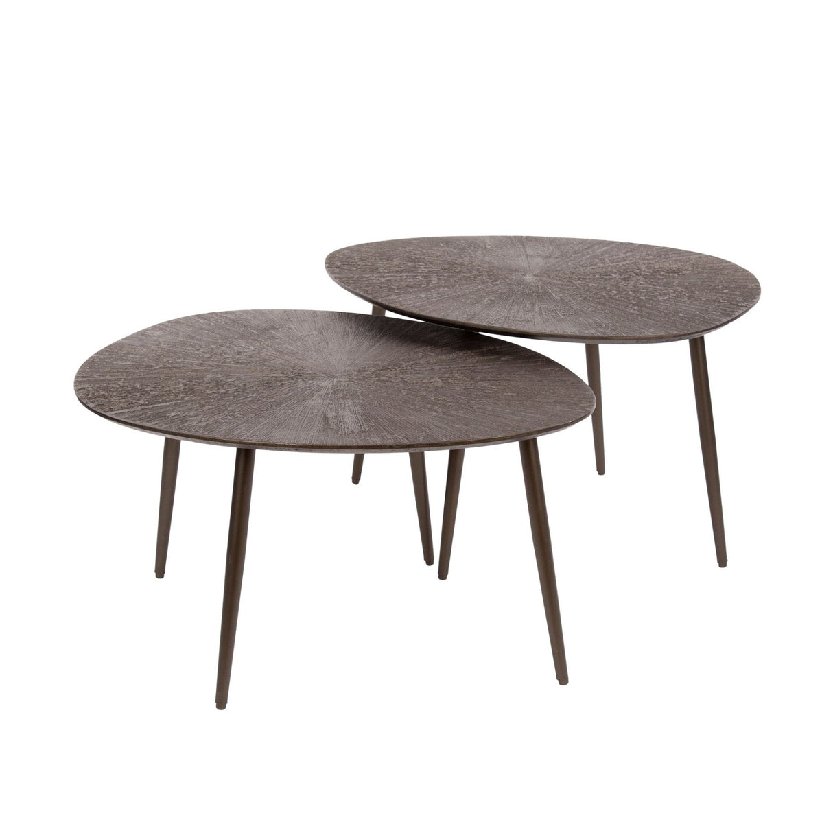 Coffee table set Juno Dark Bronze Metal - Set of 2 