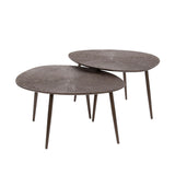 Coffee table set Juno Dark Bronze Metal - Set of 2 