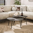 Coffee tables - Coffee table set Jax Organic Bronze Dark Brown Set of 2 - Dimehouse