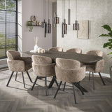 Eettafel Deens Ovaal Virello Brons Liquid Metal 215 cm