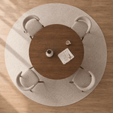 Dining room table round Walnut - 120 cm - Mary