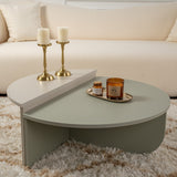 Salontafels - Ronde Salontafel As Groen Melamine 90 cm Orin - Dimehouse