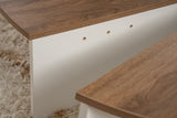Orion coffee table Walnut and White 90x60 cm Walnut White Melamine 