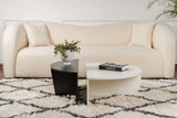 Orion Coffee Table Wood White Black 90x60 cm Wood White Wood Black Melamine 