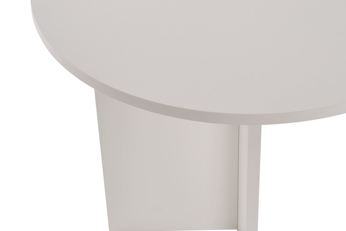 Oval dining table White melamine - Japandi - 180x89.5x75 cm - Sota